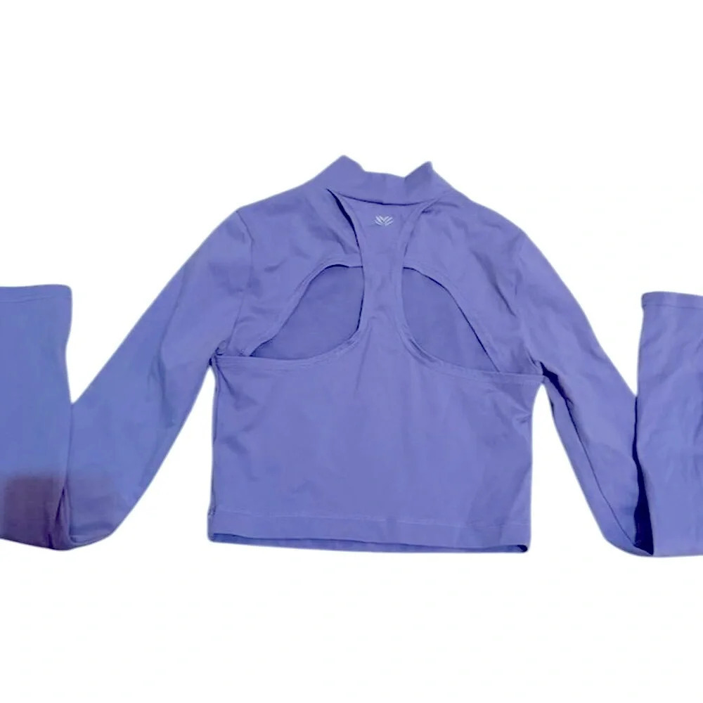 Forever 21 Active Cutout Long-Sleeve Crop Top Lavender Size S - Picture 7 of 10